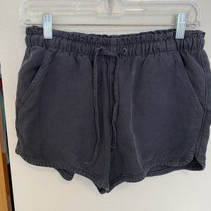 American Eagle Soft Camp Shorts size Small Black Lyocell Drawstring